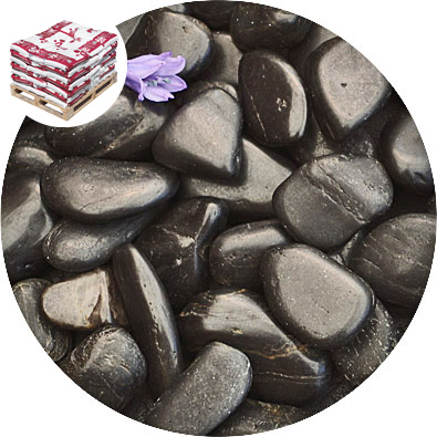 Chinese Pebbles - Polished Black Granite - Small