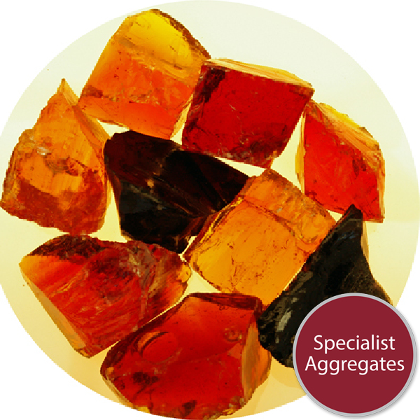 Glass Fire Coals from Specialist Aggregates, Buy Online