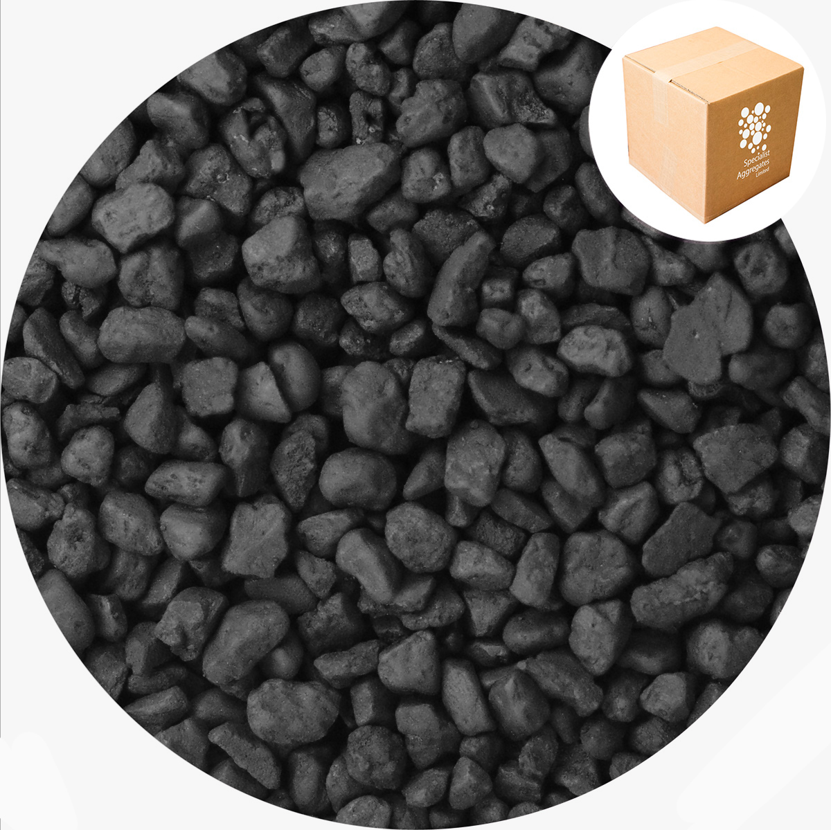Buy Rounded Gravel Jet Black Specialist Aggregates Ltd