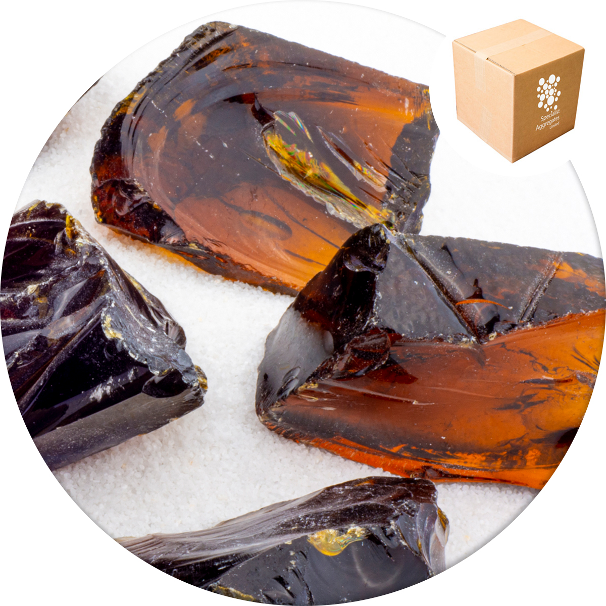 Buy Fire Coals Red Amber Glass Specialist Aggregates Ltd