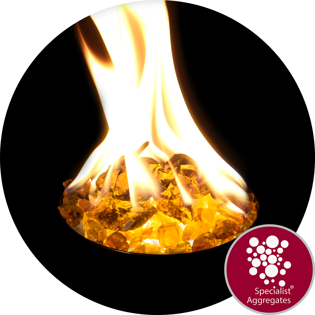 Buy Fire Coals Golden Amber Glass Specialist Aggregates Ltd