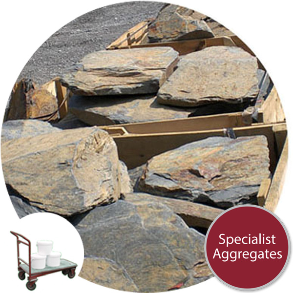Decorative Rustic Welsh Slate Chippings For Gardens and Landscapes 20-40mm Clean