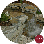 Yorkstone rockery waterfall